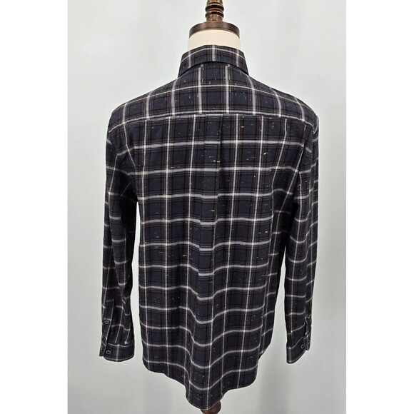 Williams & Kent Grey Plaid Button Down Men's Shirt Size L - Picture 3 of 8